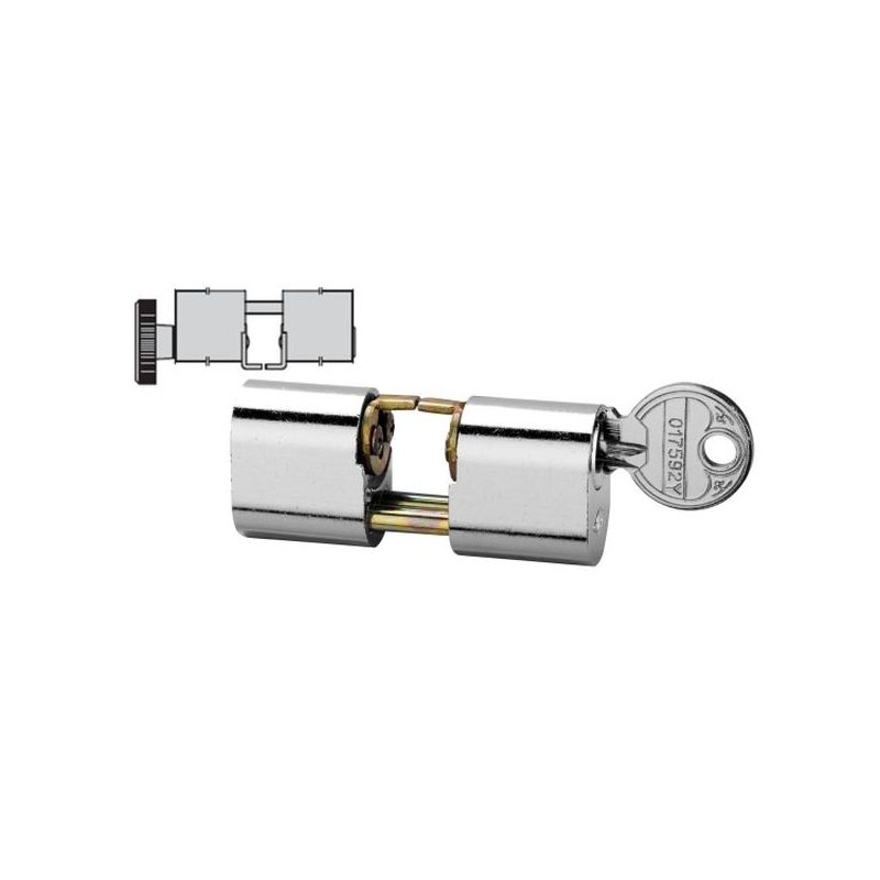 CILINDRO 38X38MM 5979P3030/4 NIQ CON POMO OVAL CVL