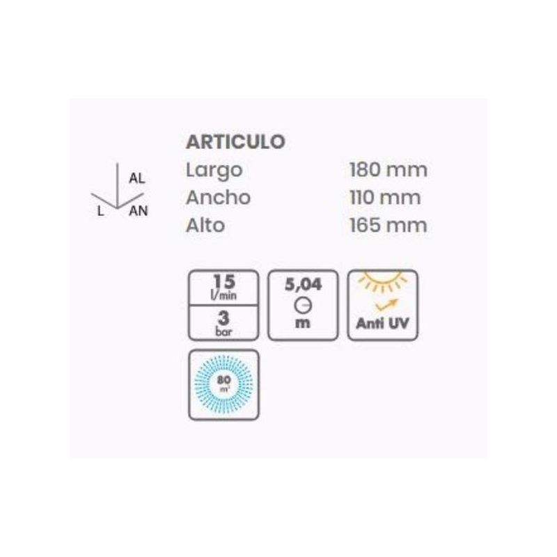 ASPERSOR RIEGO SECTORIAL TATAY BASE PLASTICO 02061