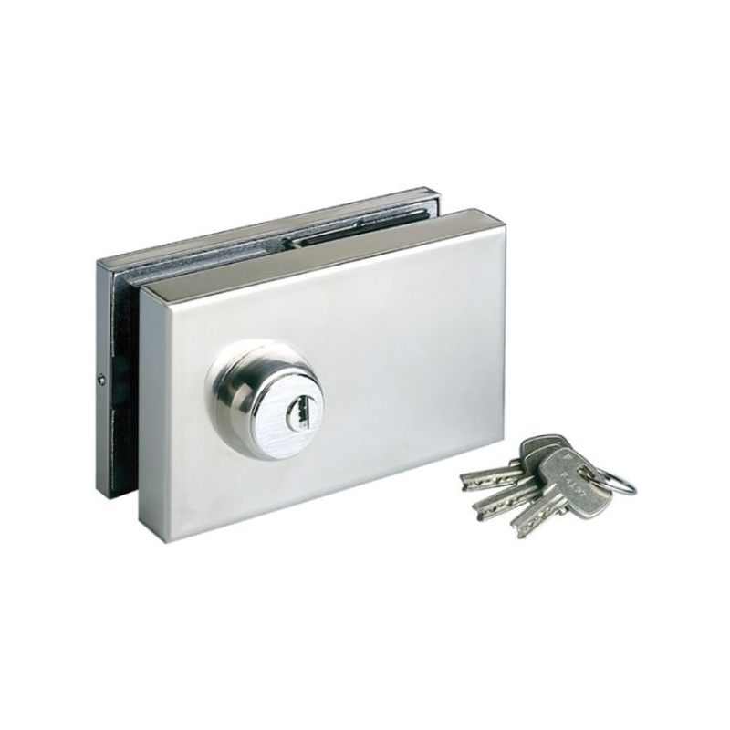 CERRADURA PTA.CRISTAL VRC INOX SAG