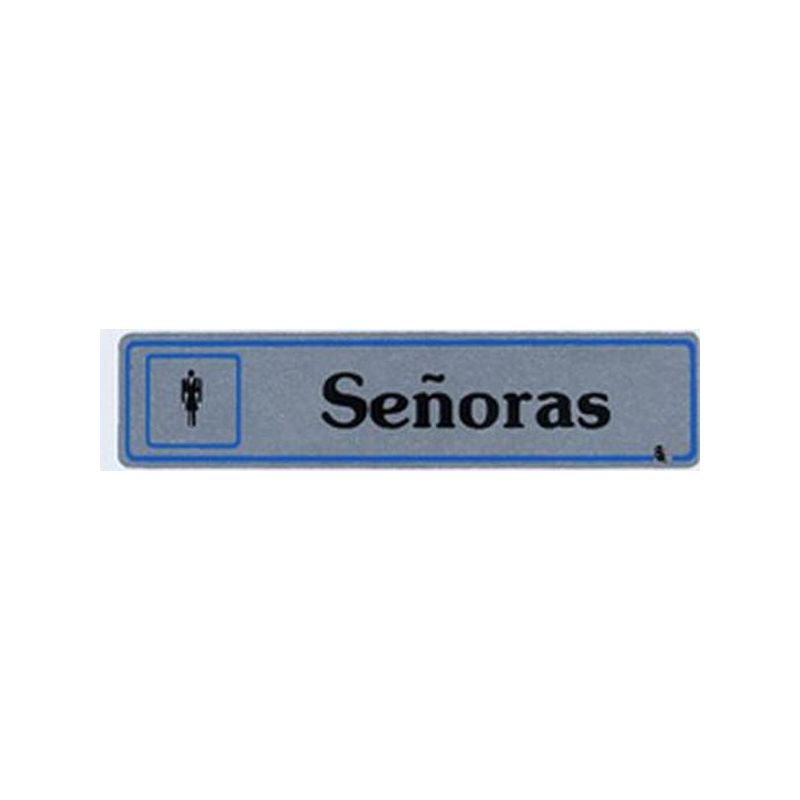 PLACA SEÑAL ADH 175X040MM SEÑORAS ALU PLA SUPERL.