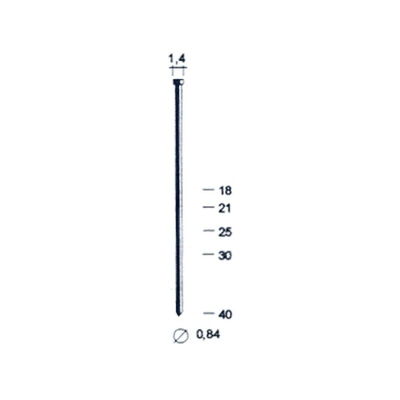 PUNTA CLAVAD.NEUM BRADS 0,8x25 MM 8724 0,8 MM 10000PZ CLAVEX