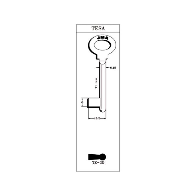 LLAVE DE GORJA EN BRUTO JMA LAT TE-3G