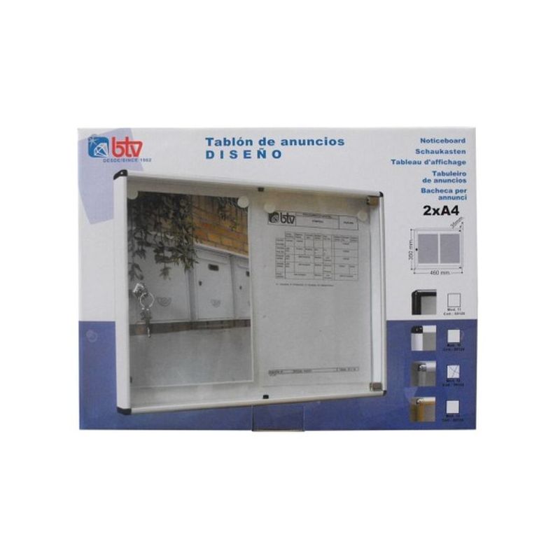 TABLON ANUNCIOS 46X35CM BTV ALU NAT N§ 12 00132