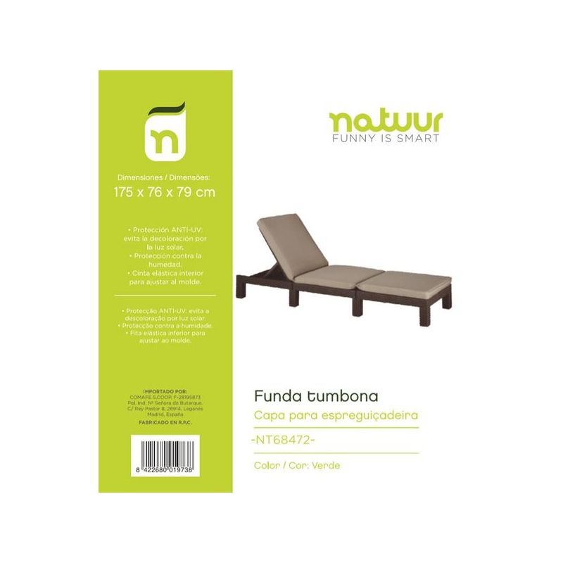 FUNDA PROT 175X76X79CM TUMBONA NATUUR PVC VER NT68472