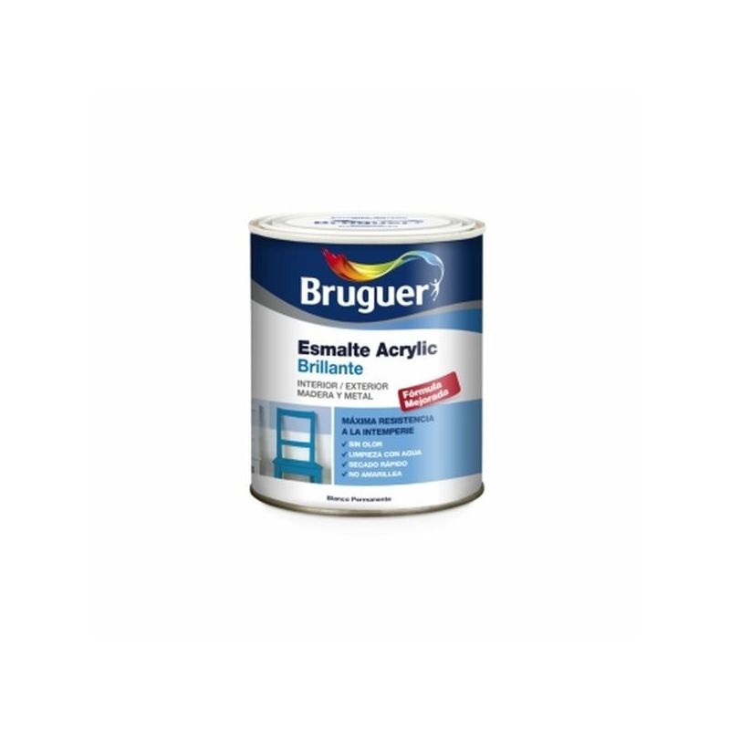 ESMALTE ACRIL BRI. 750 ML GR/PER INT/EXT S/OLOR BRUGUER