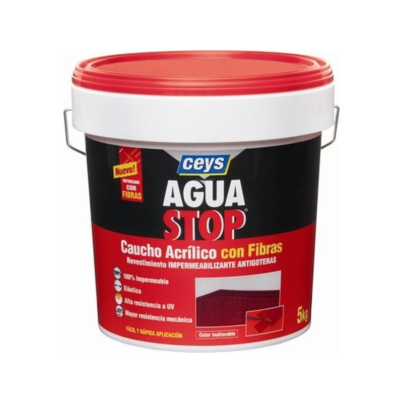 PINTURA IMPERM. CAU/ACR 5 KG GR FIB ANTIG AGUASTOP EL CEYS
