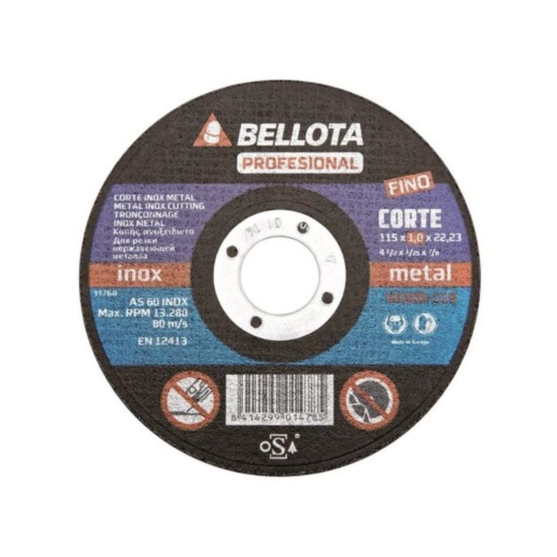 DISCO CORTE INOX 125x1x22 MM BELLOTA