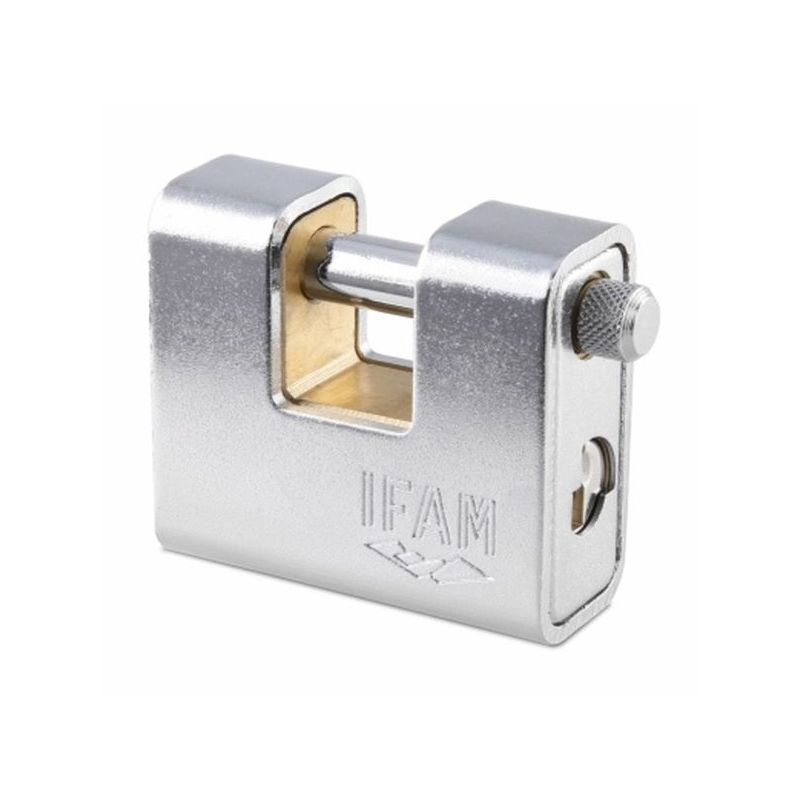 CANDADO SEG 60MM ARCO RECTANGULAR LAT CROM IFAM