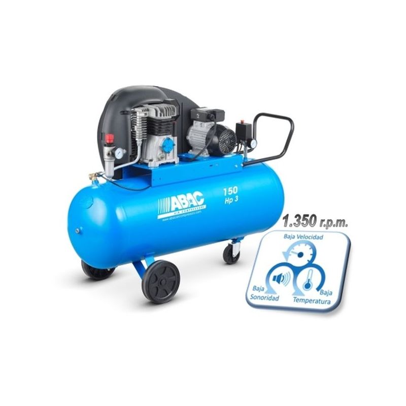 COMPRESOR CORREAS 3 CV 150LT 10 BAR C/ACEITE 4116024137 ABAC