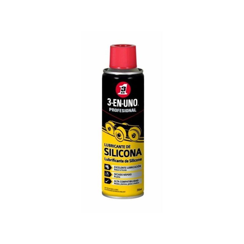 ACEITE LUBRICANTE SILICONA SPRAY 3-EN-UNO 250 ML