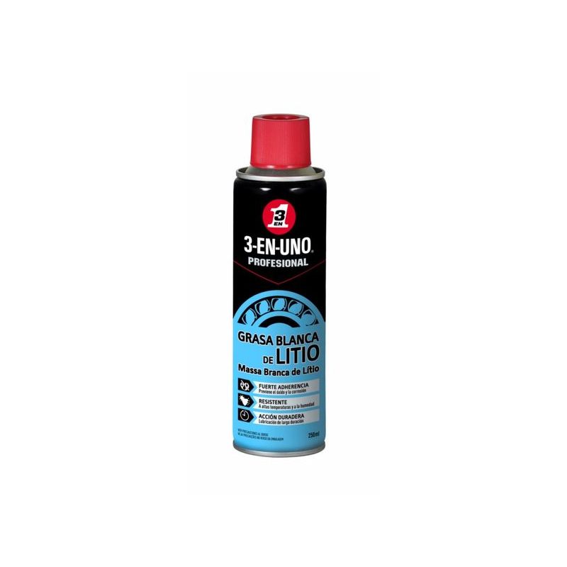 GRASA LUBRICANTE LITIO SPRAY 3-EN-UNO 250 ML