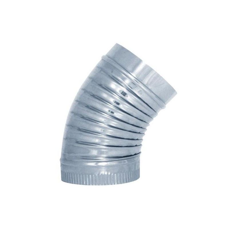 CODO TUBO ESTUFA 45§ 110 MM RIZADO AC GALV EXOJO
