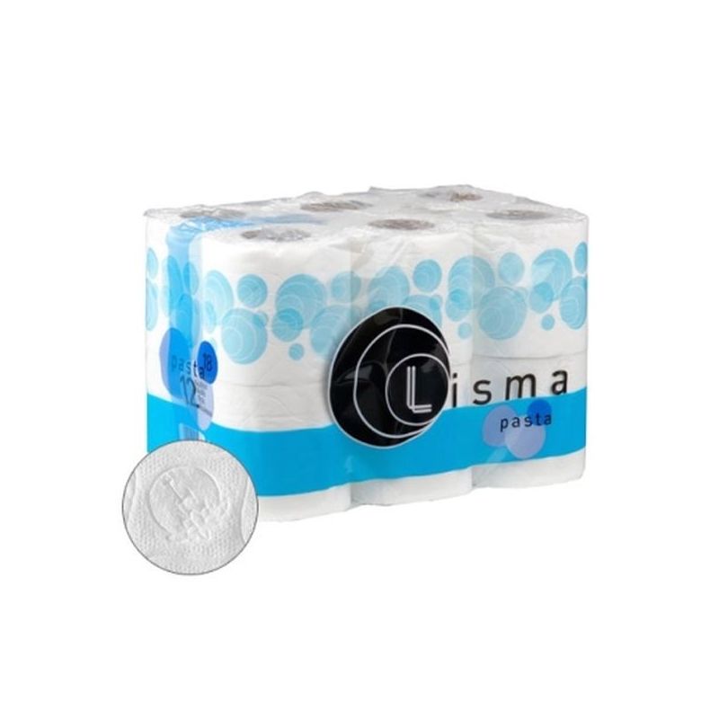 PAPEL HIGIENICO 18MT DOBLE CAPA LISMA 12 PZ