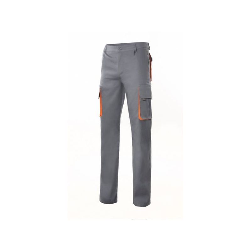 PANTALON TRABAJO T42 CON PINZA TERGAL GR/NAR MLTIBOL VELILLA