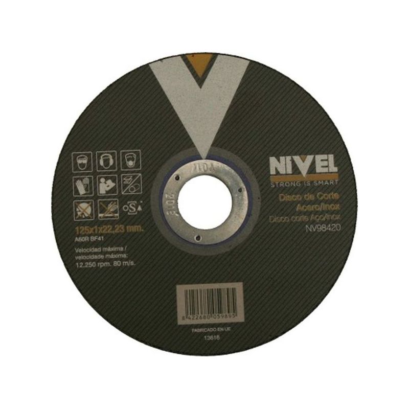 DISCO CORTE INOX 125x1x22 MM NIVEL