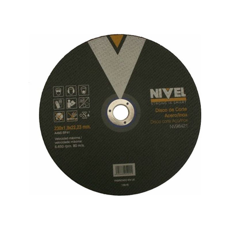 DISCO CORTE INOX 230x1,8x22 MM NIVEL