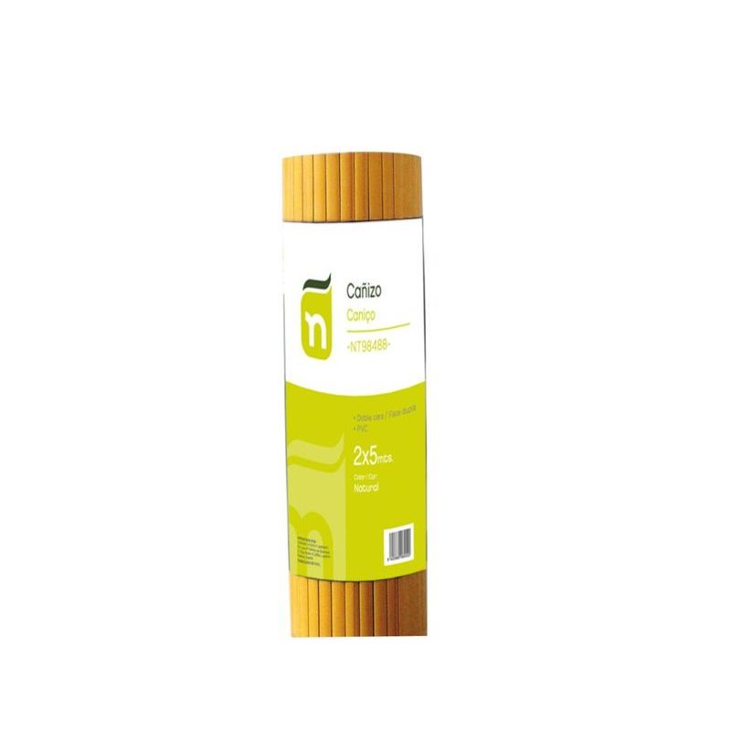 CAÑIZO OCULT. 2X5 MT D/CARA NATUUR PVC NAT NT98488