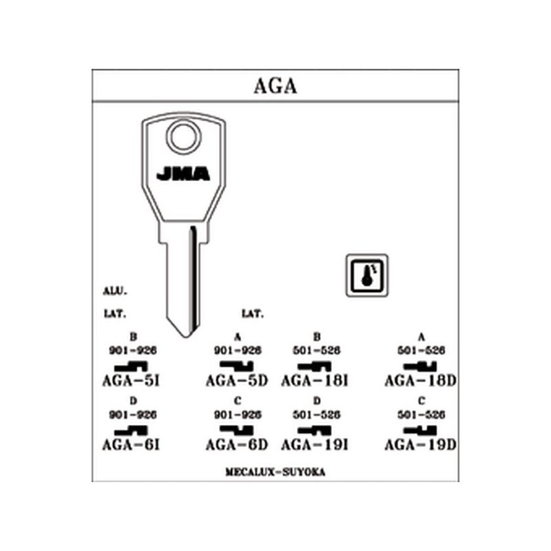 LLAVE CILINDRO EN BRUTO JMA AC AGA-5I