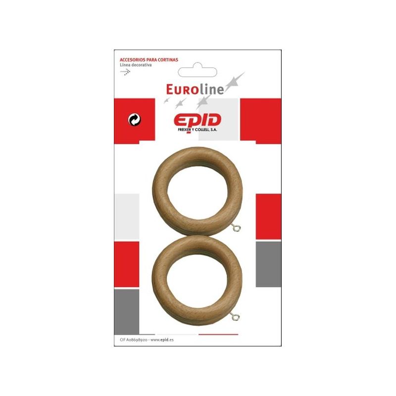ANILLA CORTINA 29MM HOGAR MAD NAT EPID 6 PZ