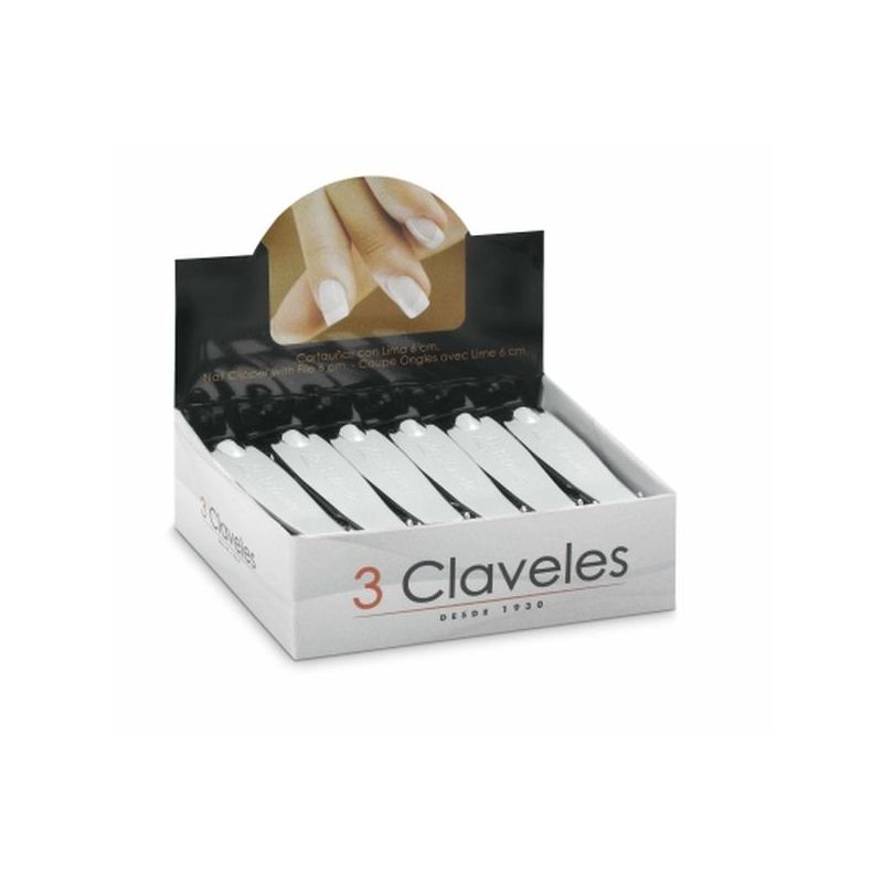 CORTAUÑAS MANICURA 3 CLAVELES CROMADO 3CLAV 12 PZ