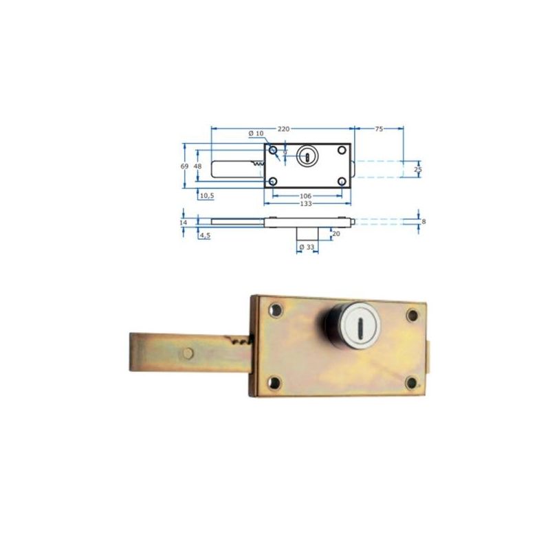 CERRADURA SEG. PERS 584 LAT/PU LATERAL AGA