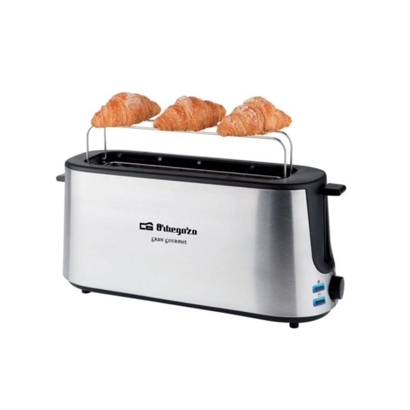 TOSTADOR 2 REB. 1000W INOX GRAN GOURMET TO-6020 ORBEGOZO