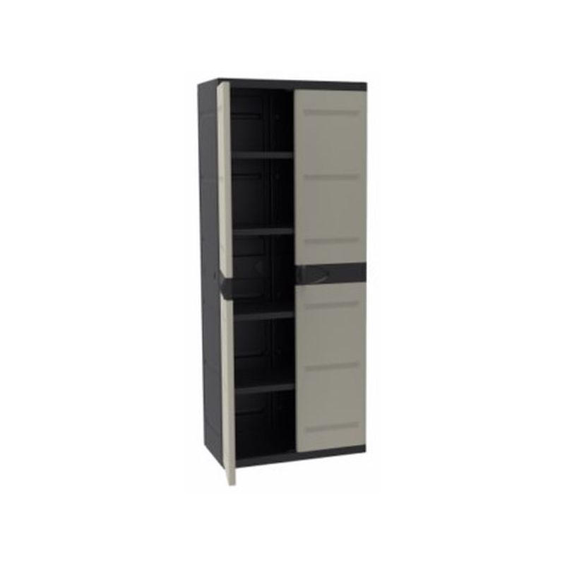 ARMARIO ORDEN 70X44X176CM 4B PLASTIKEN RES NEG/BEI TITANIUM