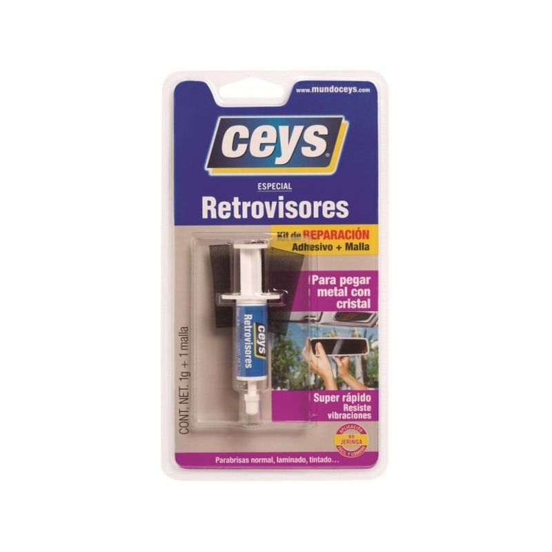 ADHESIVO RETROVISORES METAL CRISTAL 1 GR CEYS