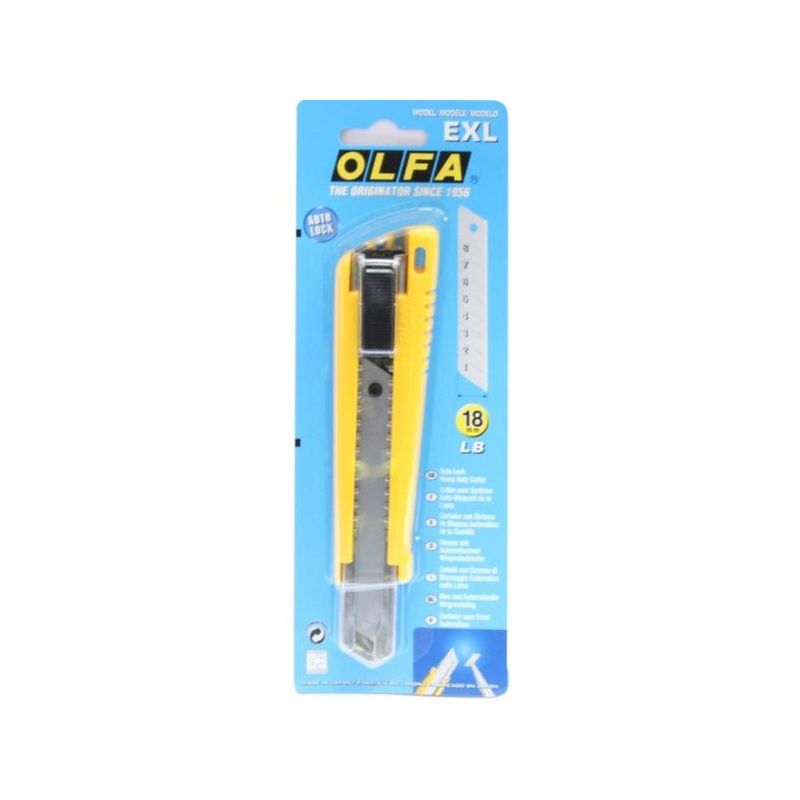 CUTTER PROF BLOQUEO AUTOMATICO 18X0,5MM ABS OLFA