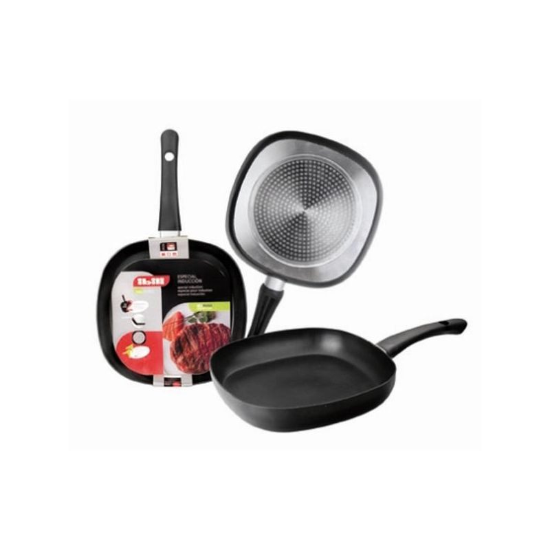 SARTEN COC GRILL 26X26CM LISO INDUBASIC ALU.FORJ IBILI