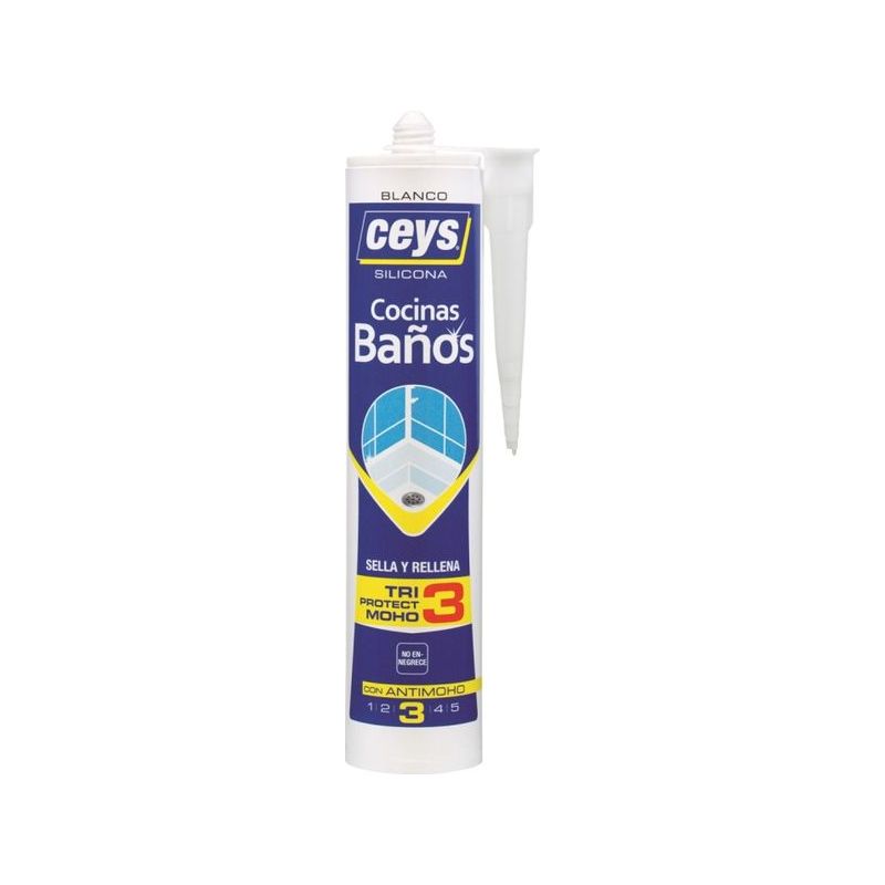 SILICONA ACIDA CO/BAÑ 280 ML BL A/M CEYS