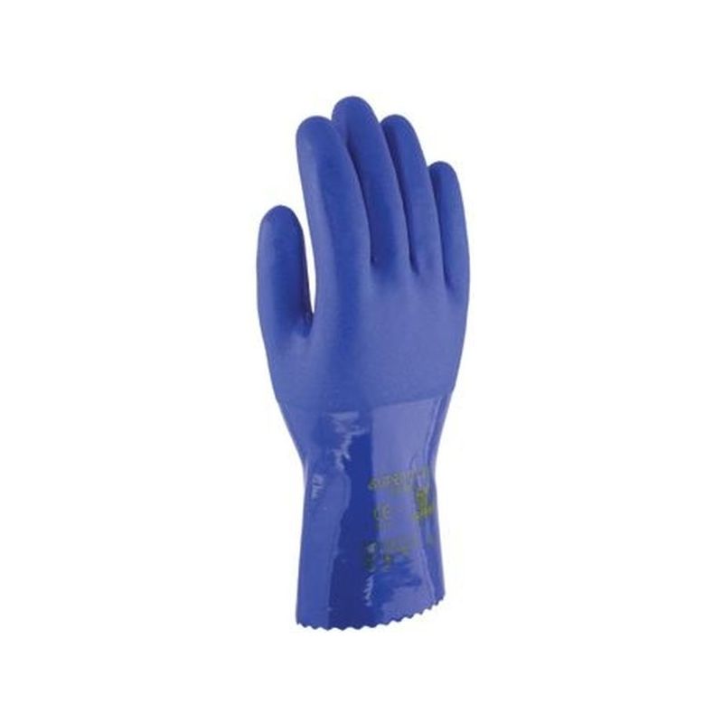 GUANTE QUIMICO M08-28CM SOPORTE ALGODON SUPER OIL PVC AZ 3L