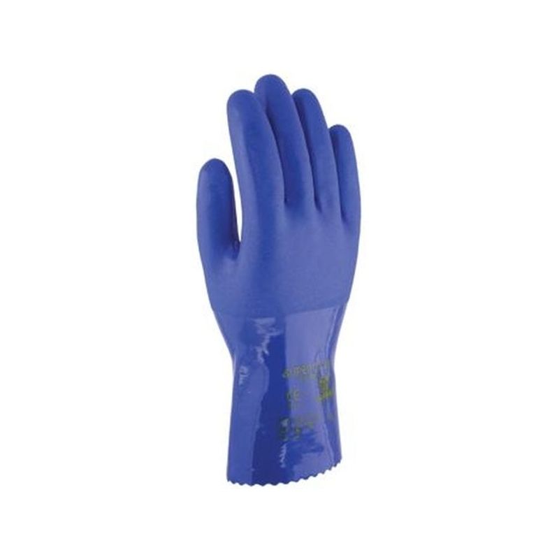 GUANTE QUIMICO XL10-28CM SOPORTE ALGODON SUPER OIL PVC AZ 3L