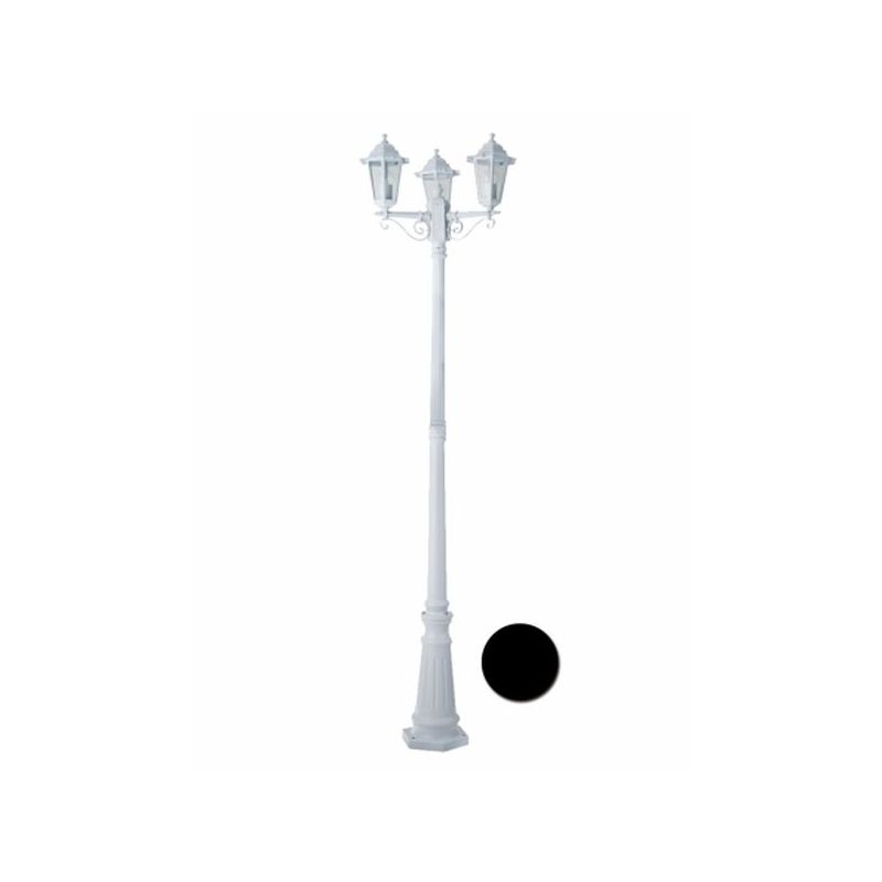 FAROL JARD 3 FOCOS E-27 3X60W ALU BL ORLANDO LUXFORM