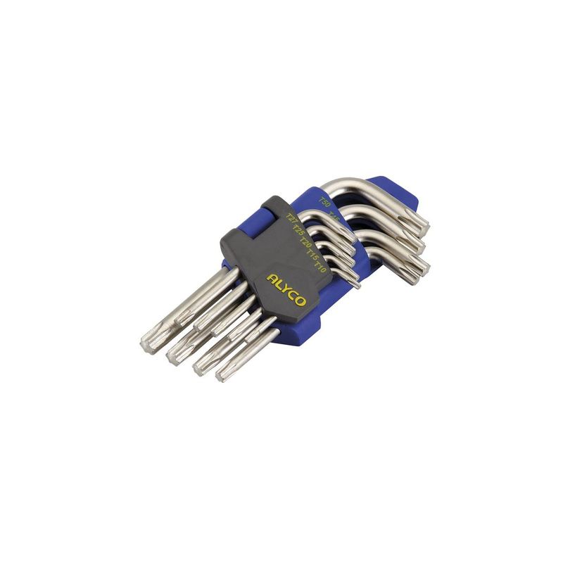 JUEGO 9 LLAVES ACODADA TORX T10-T50