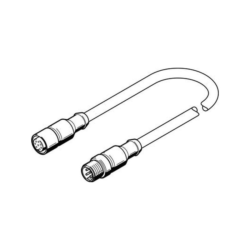 Cable conex. NEBV-M12G8-K-2-M12G4
