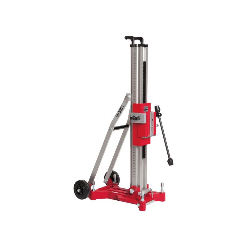 DR350T Columna fija de aluminio para DCM2-350C, angulable hasta 45°, acople rápido del motor, altura de 1042mm y dimensiones de la base 391x523mm, peso 19,5kg, carrera 610mm