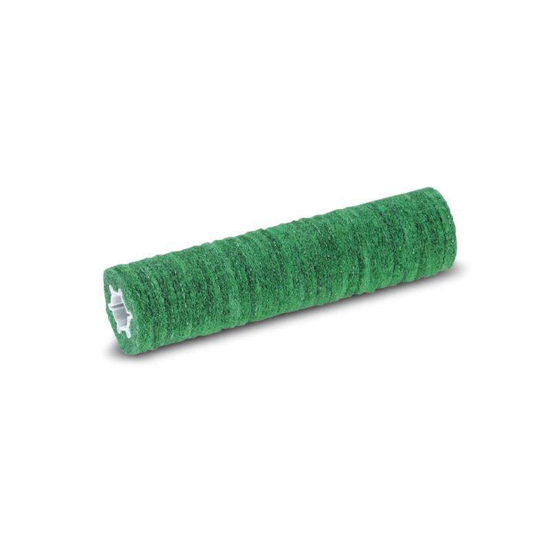 Cepillo cilíndrico de esponja sobre casquillo, duro, verde, 350 mm