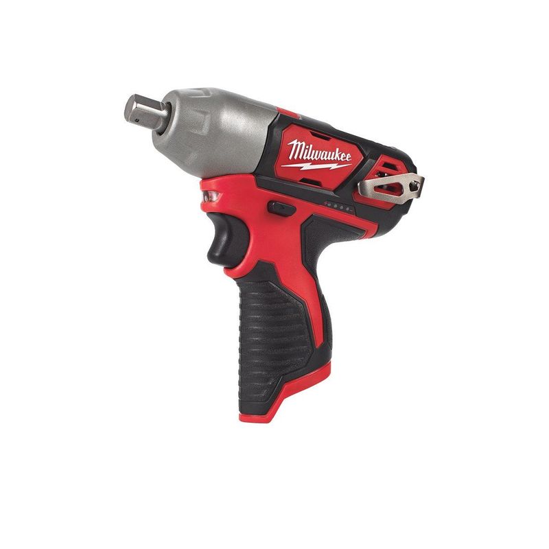 M12BIW12-0 Llave de impacto subcompacta M12™, recepción 1/2&quot; con pin de retención, máximo par de apriete 138Nm. Se suministra en versión cero, sin baterías ni cargador