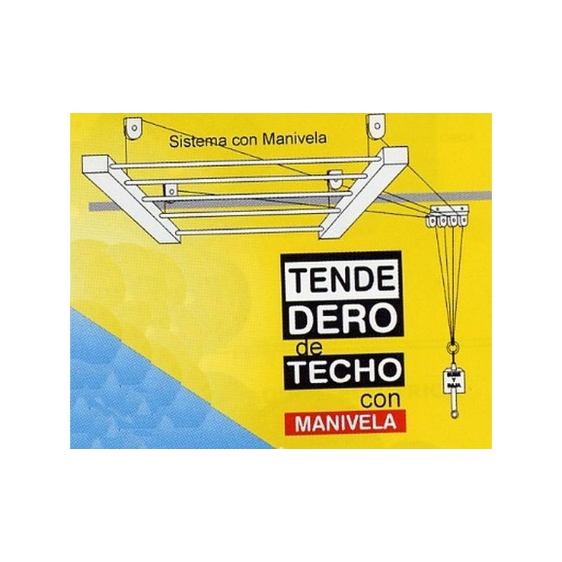TENDEDERO TECHO MANIVELA 1,60M