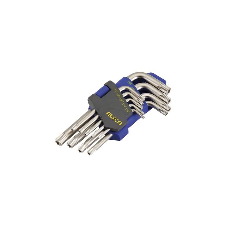 JUEGO 9 LLAVES ACODADAS TORX INV T10-T50