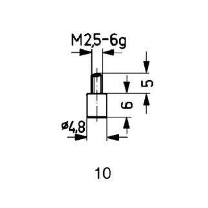 Calibre de medición HM   Abb.10/ 4,8mm Käfer