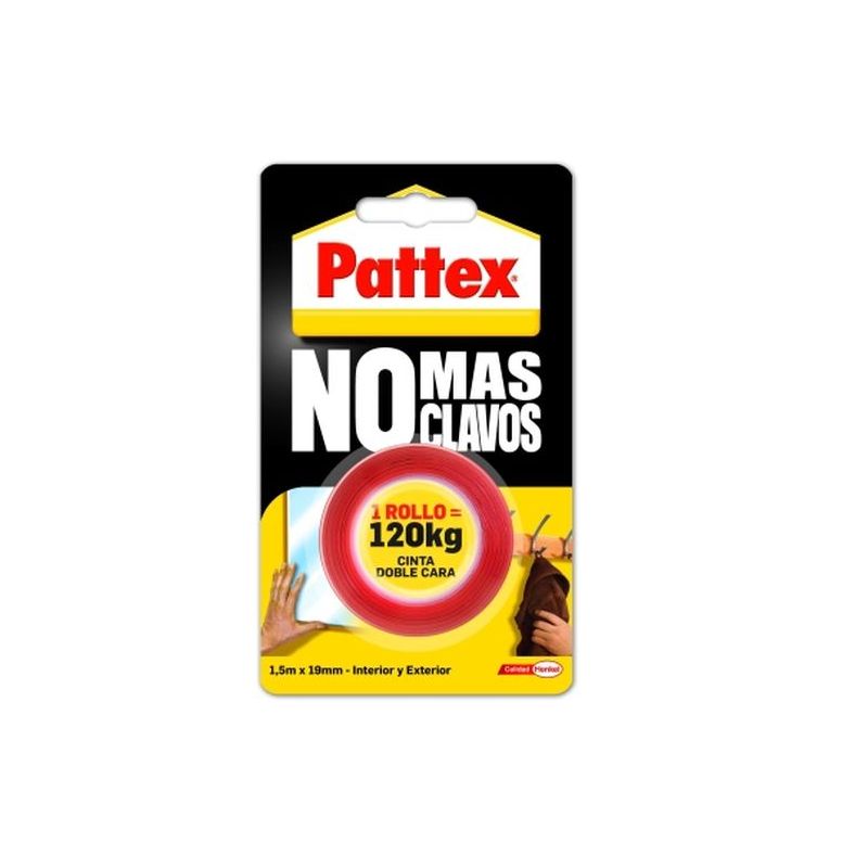 CINTA ADH 19MMx  1,5MT D/CARA NO MAS CLAVOS ROJA PATTEX     