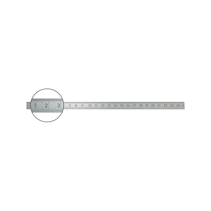 Regla graduada de acero  300x13mm inox. FORMAT